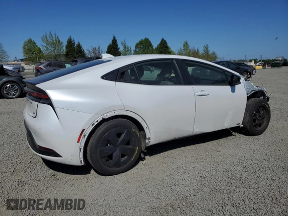 2024 Toyota Prius LE with VIN JTDADABUXR3015714, listed as a Copart auction lot 53824235 with 7,530 mi miles and Salvage title. Bid and sale history available at DreamBid. Image 3.