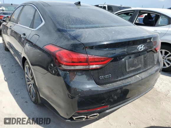 2015 Hyundai Genesis 5.0L with VIN KMHGN4JFXFU067518, listed as a Copart auction lot 75999994 with 0 mi miles and Non Repairable. Bid and sale history available at carsss.com. Image 10.