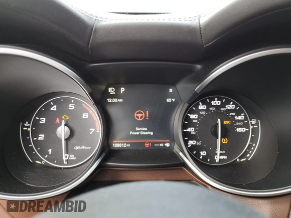 2019 Alfa Romeo Stelvio Ti with VIN ZASPAKBN2K7C35002, listed as a Copart auction lot 55448965 with 109,812 mi miles and Clean title. Bid and sale history available at DreamBid. Image 9.