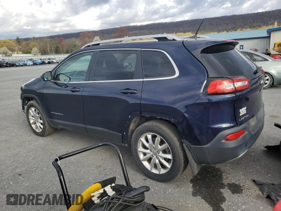 2016 Jeep Cherokee Limited with VIN 1C4PJMDB3GW261581, listed as a Copart auction lot 52699135 with 162,510 mi miles and Salvage Title. Bid and sale history available at DreamBid. Image 2.