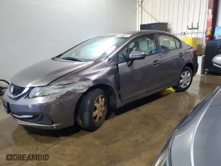 2015 Honda Civic Sedan LX with VIN 19XFB2F54FE247105, listed as a Copart auction lot 46421045 with 128,141 mi miles and Clean Title. Bid and sale history available at carsss.com. Image 1.