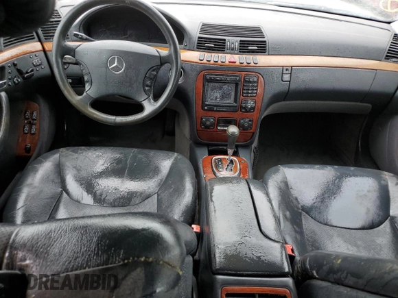 2000 Mercedes-Benz S-Class with VIN WDBNG70J3YA107826, listed as a Copart auction lot 75091674 with 0 mi miles and Non Repairable. Bid and sale history available at carsss.com. Image 8.
