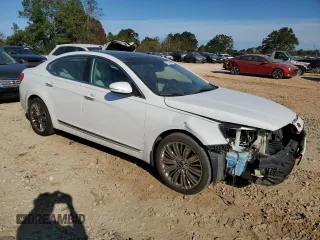 2015 Kia Cadenza Limited with VIN KNALN4D78F5172928, listed as a Copart auction lot 75952444 with 124,572 mi miles and Salvage Title. Bid and sale history available at carsss.com. Image 4.