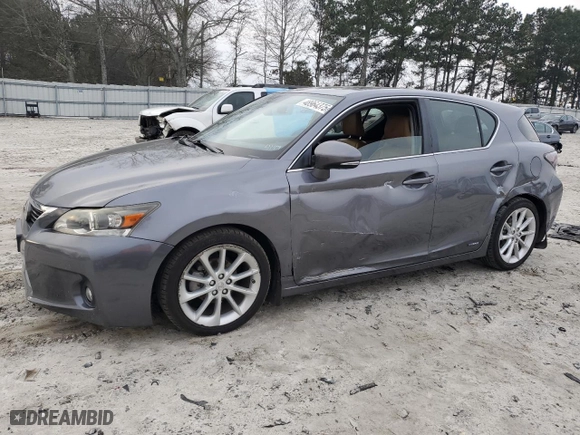 2012 Lexus CT 200h with VIN JTHKD5BH4C2114149, listed as a Copart auction lot 48964375 with 170,874 mi miles and Salvage Title. Bid and sale history available at carsss.com. Image 1.