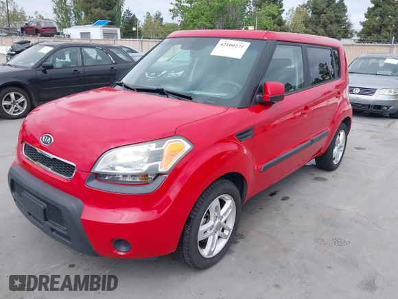 2011 Kia Soul + with VIN KNDJT2A23B7236403, listed as a IAAI auction lot 42100271 with 75,349 mi miles. Bid and sale history available at carsss.com. Image 6.