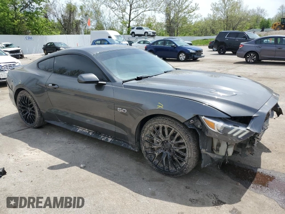 2016 Ford Mustang GT with VIN 1FA6P8CF8G5321372, listed as a Copart auction lot 54230525 with 49,033 mi miles and Salvage title. Bid and sale history available at DreamBid. Image 4.