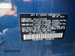2022 Subaru Forester Wilderness with VIN JF2SKAMC3NH525898, listed as a Copart auction lot 59483215 with Not provided miles and Salvage title. Bid and sale history available at DreamBid. Image 14.