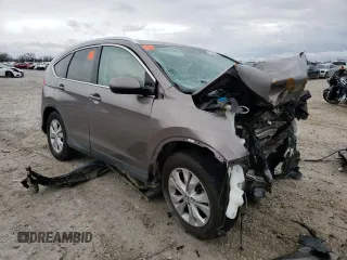 2013 Honda CR-V EX-L with VIN 5J6RM3H77DL036698, listed as a Copart auction lot 65883624 with Not Provided miles and Salvage Title. Bid and sale history available at DreamBid. Image 4.