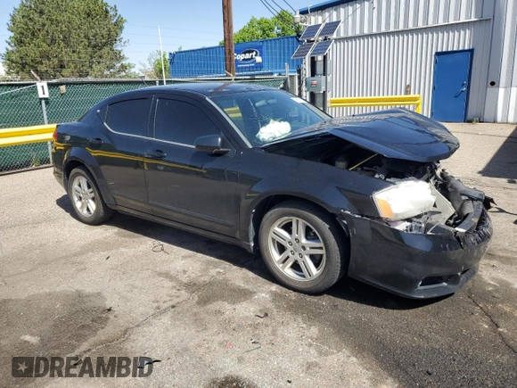 2013 Dodge Avenger SXT with VIN 1C3CDZCGXDN709157, listed as a Copart auction lot 56913975 with 119,260 mi miles and Salvage title. Bid and sale history available at DreamBid. Image 4.
