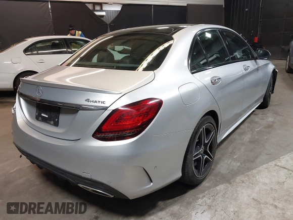2020 Mercedes-Benz C 300 with VIN WDDWF8EB4LR549336, listed as a IAAI auction lot 41567409 with 19,642 mi miles and . Bid and sale history available at DreamBid. Image 4.