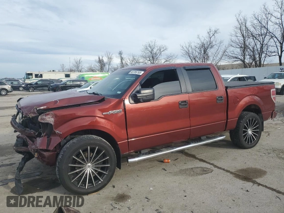 2014 Ford F-150 XL with VIN 1FTFW1EF3EKF06977, listed as a Copart auction lot 45785765 with 152,789 mi miles and Salvage Title. Bid and sale history available at carsss.com. Image 1.