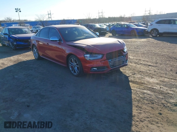 2014 Audi S4 Premium Plus with VIN WAUDGAFL3EA078839, listed as a IAAI auction lot 41428351 with 55,582 mi miles. Bid and sale history available at carsss.com. Image 1.