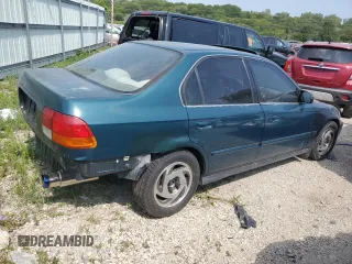 1998 Honda Civic EX with VIN 2HGEJ8549WH614855, listed as a Copart auction lot 66486384 with 100,465 mi miles and Salvage Title. Bid and sale history available at carsss.com. Image 3.