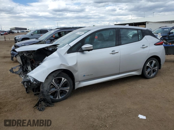 2019 Nissan LEAF SL Plus z VIN 1N4BZ1CP8KC309073, wystawiony jako Copart lot #57814845 z przebiegiem 69 098 mil mil oraz Szkoda całkowita • Salvage title. Historia ofert i sprzedaży dostępna na DreamBid. Obrazek 1.
