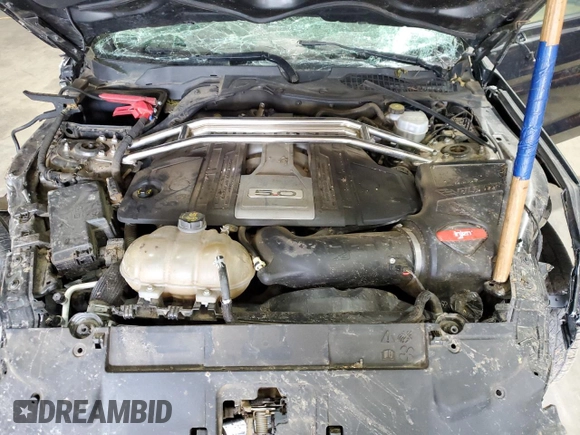 2019 Ford Mustang GT with VIN 1FA6P8CF3K5173835, listed as a Copart auction lot 56411435 with 57,162 mi miles and Salvage title. Bid and sale history available at DreamBid. Image 11.