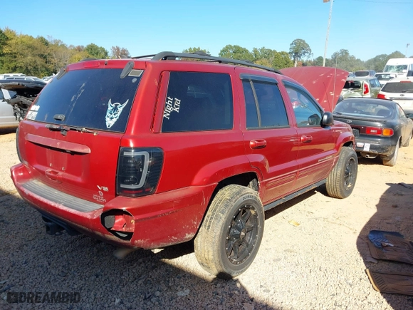 2004 Jeep Grand Cherokee Limited with VIN 1J4GW58N34C124515, listed as a IAAI auction lot 40602071 with 169,358 mi miles. Bid and sale history available at carsss.com. Image 4.