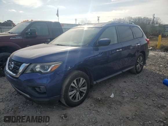 2018 Nissan Pathfinder S with VIN 5N1DR2MN0JC621033, listed as a Copart auction lot 47786755 with 186,962 mi miles and Clean Title. Bid and sale history available at carsss.com. Image 1.