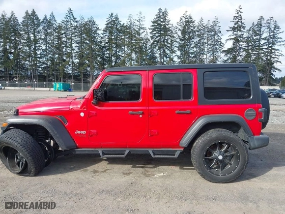 2019 Jeep Wrangler Unlimited Sport S with VIN 1C4HJXDN4KW637889, listed as a IAAI auction lot 41675162 with 150,098 mi miles. Bid and sale history available at carsss.com. Image 15.