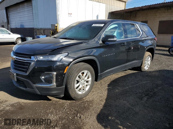 2023 Chevrolet Traverse LS with VIN 1GNEVFKW4PJ290802, listed as a Copart auction lot 42650335 with 42,111 mi miles and Clean Title. Bid and sale history available at carsss.com. Image 1.