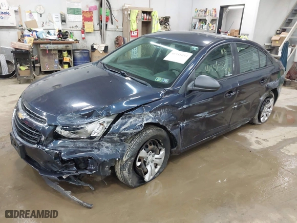 2015 Chevrolet Cruze LS with VIN 1G1PA5SG9F7222676, listed as a IAAI auction lot 41951033 with 102,375 mi miles. Bid and sale history available at carsss.com. Image 2.