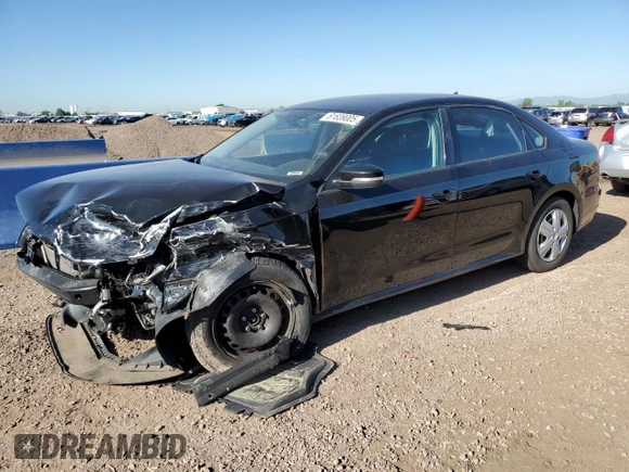 2014 Volkswagen Passat S with VIN 1VWAP7A33EC024216, listed as a Copart auction lot 61839005 with 101,196 mi miles and Salvage title. Bid and sale history available at DreamBid. Image 1.