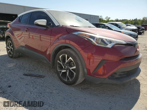2018 Toyota C-HR XLE with VIN JTNKHMBXXJ1007208, listed as a Copart auction lot 53665535 with 75,036 mi miles and Salvage Title. Bid and sale history available at DreamBid. Image 4.