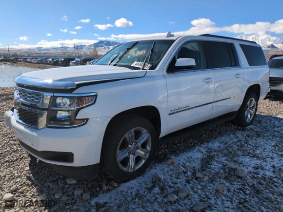 2017 Chevrolet Suburban LT with VIN 1GNSKHKCXHR168140, listed as a Copart auction lot 44464985 with 114,370 mi miles and Salvage Title. Bid and sale history available at carsss.com. Image 1.