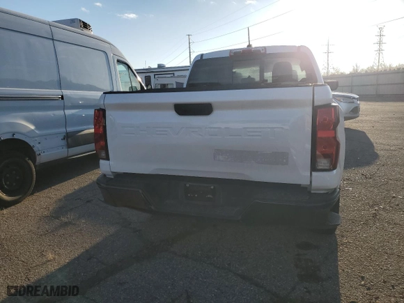 2023 Chevrolet Colorado 2WD Work Truck with VIN 1GCGSBECXP1207099, listed as a Copart auction lot 42418105 with 0 mi miles and Clean Title. Bid and sale history available at carsss.com. Image 6.