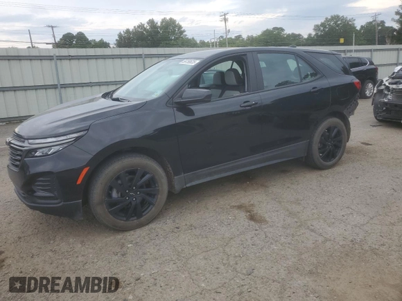 2023 Chevrolet Equinox LS with VIN 3GNAXHEG1PL240540, listed as a Copart auction lot 59758635 with 39,909 mi miles and Salvage title. Bid and sale history available at DreamBid. Image 1.