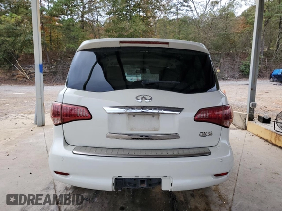 2012 Infiniti QX56 7-passenger with VIN JN8AZ2NE5C9017245, listed as a Copart auction lot 79654654 with 153,294 mi miles and Salvage Title. Bid and sale history available at carsss.com. Image 6.