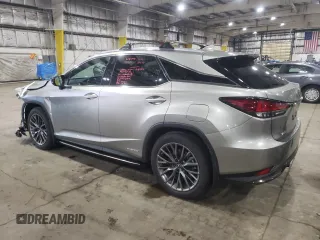 2020 Lexus RX with VIN 2T2YGMDAXLC052315, listed as a Copart auction lot 72288402 with 37,836 mi miles. Bid and sale history available at carsss.com. Image 2.