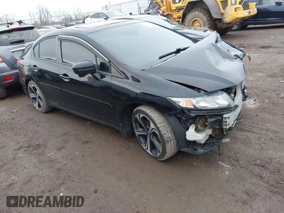 2015 Honda Civic Sedan Si with VIN 2HGFB6E55FH705829, listed as a IAAI auction lot 41876037 with 225,490 mi miles. Bid and sale history available at carsss.com. Image 1.