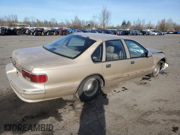1995 Chevrolet Caprice z VIN 1G1BL52W8SR129349, wystawiony jako Copart lot #41795435 z przebiegiem Nie podano mil oraz Szkoda całkowita • Salvage title. Historia ofert i sprzedaży dostępna na DreamBid. Obrazek 3.