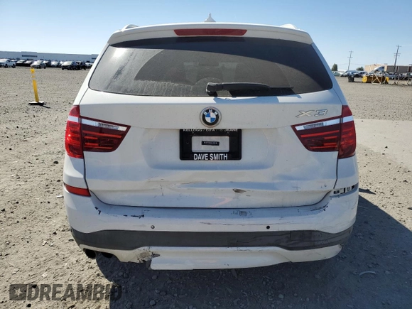 2016 BMW X3 xDrive28i with VIN 5UXWX9C54G0D91411, listed as a Copart auction lot 53906295 with 103,042 mi miles and Salvage Title. Bid and sale history available at DreamBid. Image 6.