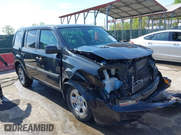 2014 Honda Pilot LX with VIN 5FNYF4H29EB043405, listed as a IAAI auction lot 42070376 with 139,356 mi miles and . Bid and sale history available at carsss.com. Image 1.