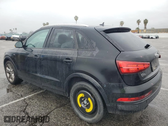 2018 Audi Q3 Premium with VIN WA1BCCFS7JR026757, listed as a Copart auction lot 48523745 with 46,315 mi miles and Salvage Title. Bid and sale history available at carsss.com. Image 2.