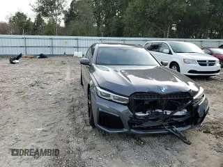 2020 BMW 7 Series 740i with VIN WBA7T2C06LCD15613, listed as a Copart auction lot 42206705 with 76,520 mi miles and Salvage Title. Bid and sale history available at carsss.com. Image 13.