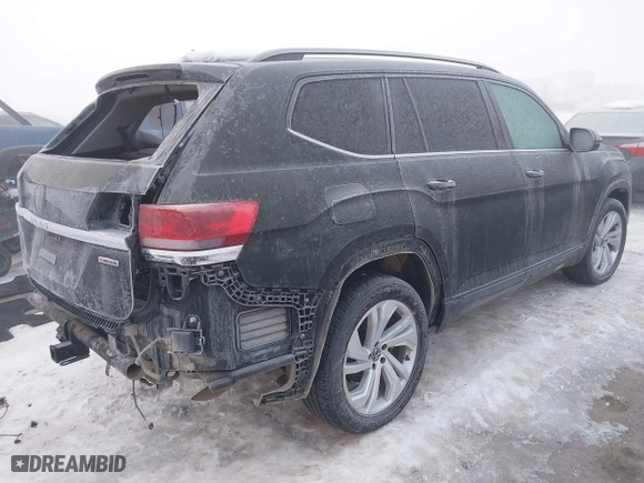2021 Volkswagen Atlas 3.6L V6 SE w/Technology with VIN 1V2HR2CA9MC574558, listed as a IAAI auction lot 41296583 with 50,267 mi miles. Bid and sale history available at carsss.com. Image 4.