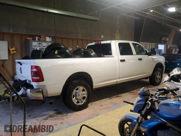 2023 Ram 2500 Tradesman with VIN 3C6UR5HJ4PG633843, listed as a Copart auction lot 85877704 with 43,100 mi miles and Salvage Title. Bid and sale history available at carsss.com. Image 3.