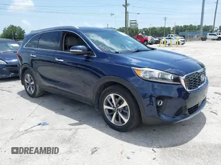 2019 Kia Sorento EX Sport with VIN 5XYPH4A52KG462338, listed as a IAAI auction lot 42512389 with 55,947 mi miles and . Bid and sale history available at DreamBid. Image 1.