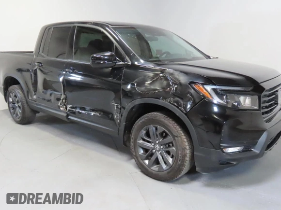 2023 Honda Ridgeline Sport with VIN 5FPYK3F13PB068889, listed as a Copart auction lot 58864005 with 19,879 mi miles and Salvage title. Bid and sale history available at DreamBid. Image 1.