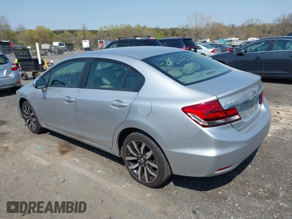 2015 Honda Civic Sedan EX-L with VIN 19XFB2F91FE055109, listed as a IAAI auction lot 42035796 with 199,557 mi miles. Bid and sale history available at carsss.com. Image 3.