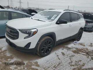 2021 GMC Terrain SLE with VIN 3GKALTEVXML369088, listed as a Copart auction lot 44967945 with 74,899 mi miles and Salvage Title. Bid and sale history available at carsss.com. Image 1.