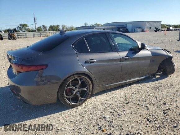 2018 Alfa Romeo Giulia Ti Sport with VIN ZARFAECN8J7580740, listed as a Copart auction lot 79091504 with 81,981 mi miles and Salvage Title. Bid and sale history available at carsss.com. Image 3.