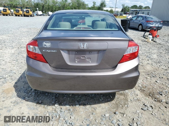 2012 Honda Civic EX-L with VIN 2HGFB2F92CH572839, listed as a Copart auction lot 51507805 with 95,881 mi miles and Salvage Title. Bid and sale history available at DreamBid. Image 6.