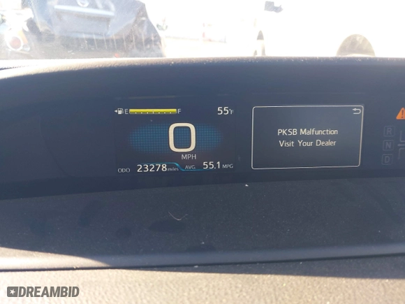 2022 Toyota Prius L Eco with VIN JTDKAMFUON3182683, listed as a IAAI auction lot 41818975 with 23,278 mi miles. Bid and sale history available at carsss.com. Image 7.