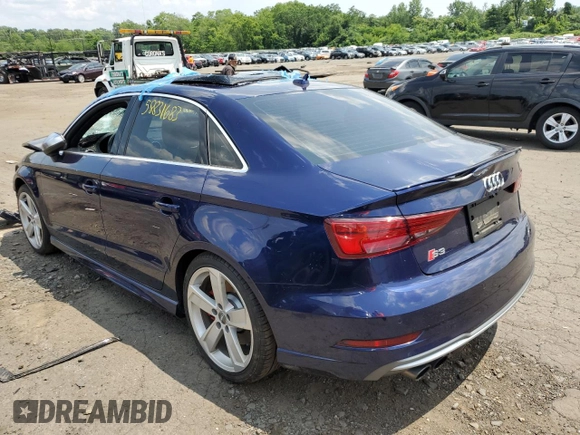 2018 Audi S3 Premium Plus with VIN WAUB1GFF8J1016174, listed as a Copart auction lot 58831683 with 63,122 mi miles. Bid and sale history available at carsss.com. Image 2.