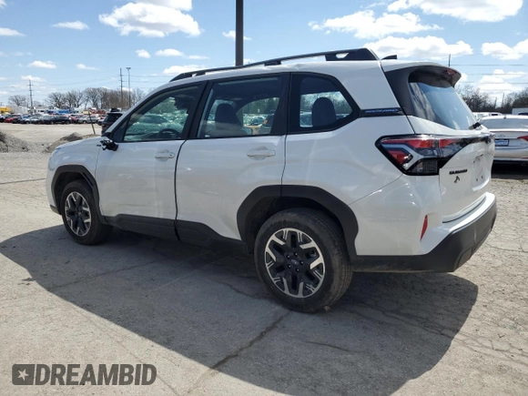 2025 Subaru Forester with VIN JF2SLDAC0SH476254, listed as a Copart auction lot 52015575 with 2,045 mi miles and Salvage title. Bid and sale history available at DreamBid. Image 2.