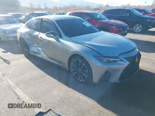 2021 Lexus IS with VIN JTHGZ1B23M5042856, listed as a IAAI auction lot 41858343 with 61,790 mi miles. Bid and sale history available at carsss.com. Image 1.