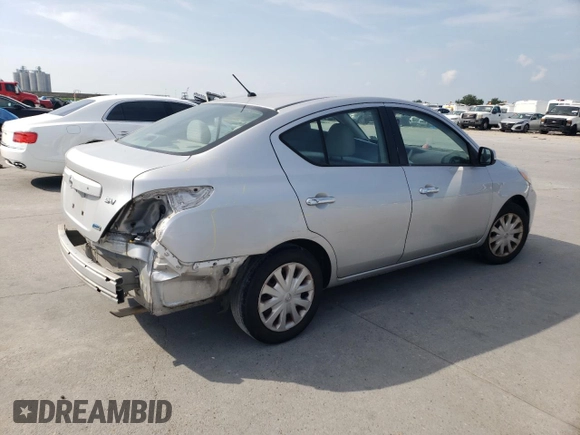2012 Nissan Versa SV with VIN 3N1CN7AP7CL825501, listed as a Copart auction lot 63093735 with 129,227 mi miles and Salvage title. Bid and sale history available at DreamBid. Image 3.